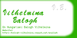 vilhelmina balogh business card
